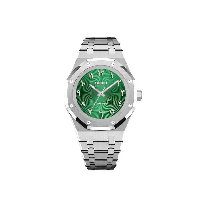 SEIKOAK ARABIC DIAL SILVER/ GREEN DIAL - Liam Poedagar